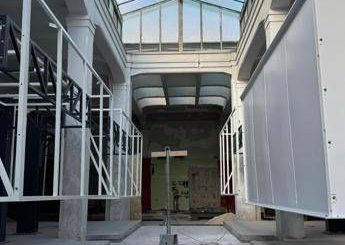 Proseguono lavori nuovo Mercato dellUnita a Prati arrivate le prime lanternenbsp