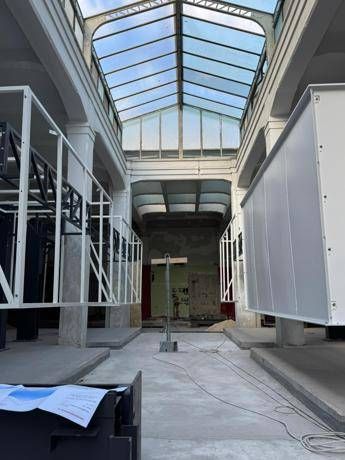 Proseguono lavori nuovo Mercato dellUnita a Prati arrivate le prime lanternenbsp