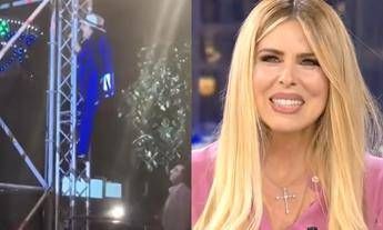 Al Bano si arrampica su un traliccio durante un concerto il commento di Loredana Lecciso Lo fa per sentirsi giovane