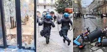 Guerriglia a Milano assalto ai negozi e saccheggi fermati giovani Meloni convoca riunione su ordine pubblico