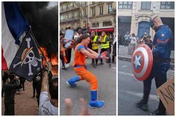 One Piece Goku e i supereroi anche i cosplayer scendono in piazza in Francia